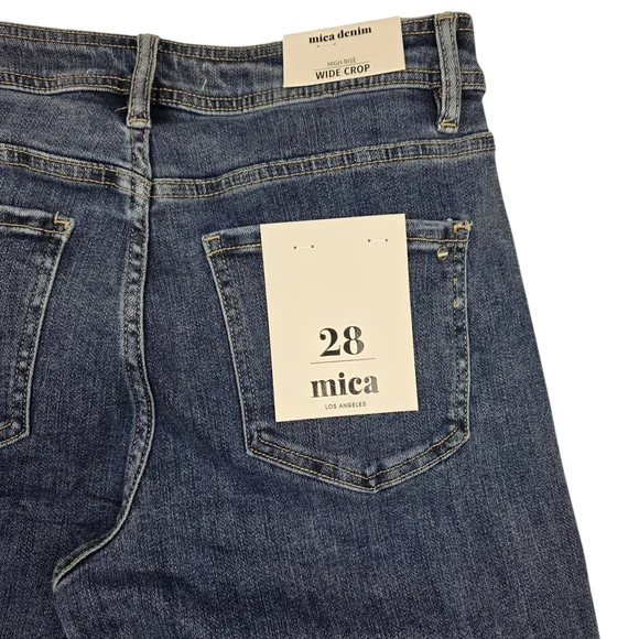 NWT Mica Jeans - High Rise Wide Leg Blue Denim Womens Jeans - Picture 13 of 16